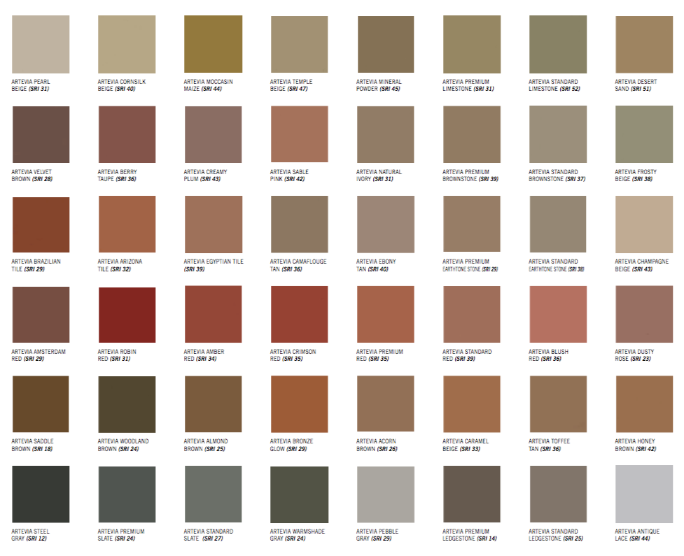 Lafarge Concrete Colour Chart
